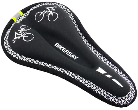 HOUSON Silicone Bicycle Saddle Cover for MTB/Road Bikes - Extra Thick & Breathable with Reflective Stripes - Anti-Slip Design (280x160mm, 185g) SZA002