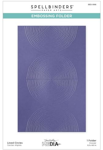 Spellbinders SES-066 Lined Circles Embossing Folder from the Modern Botanicals Collection by Dina Wakley