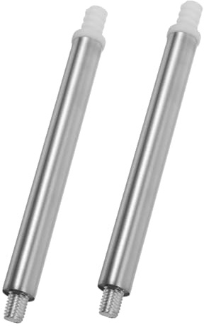 Heatshaking Asta Di Ricambio Per Scopino Wc in Acciaio Inox 2 Pezzi Bastone Per Sostituzione Manico Scopino Bagno Adattatore Compatibile Con Testina Spazzola Pulizia Wc