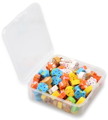 Hopzab Mini-Radiergummis, niedlich, verschiedene Mini-Radiergummis für Kinder, Studenten, Partygeschenke, Klassenzimmerpreise, Hausaufgaben, Belohnungen, Geschenke, Schulbedarf (Tierstil), 100 Stück