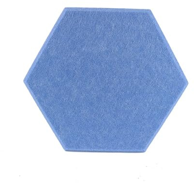 Hexagon Akustikplatten Selbstklebender, schallabsorbierender Akustikschaumstoff mit hoher Dichte for Schlafzimmer und Studios(Blue,6pcs)