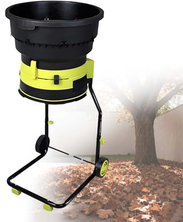 LYNNEYING Biotrituratore Elettrico,Tritafoglie per Cura Prato 2500W,Riduzione 17:1,Tramoggia Grande 54cm,Gran Granulometria Regolabile,Facile Operazione,per Rifiuti Giardino e Compost(Powercord*10m)