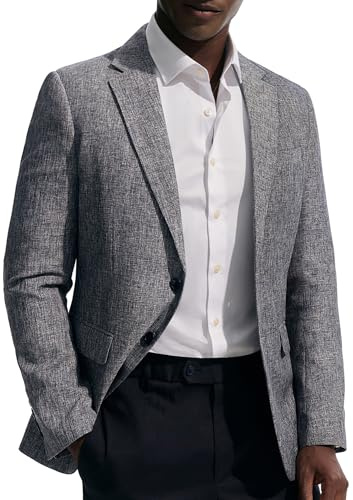 PJ PAUL JONES Men's Casual Blazers Lightweight Suit Jackets 2 Buttons Sport Coat M Gray
