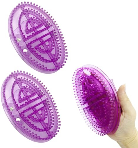 FULHANY 2 PièCes Brosse Meridian D'Acupression,Peigne De Relaxation Complet Du Corps,éLimine L'Humidité Et Le Froid (Violet), Convient à La Taille, à L'Abdomen, à La TêTe Et Aux Jambes