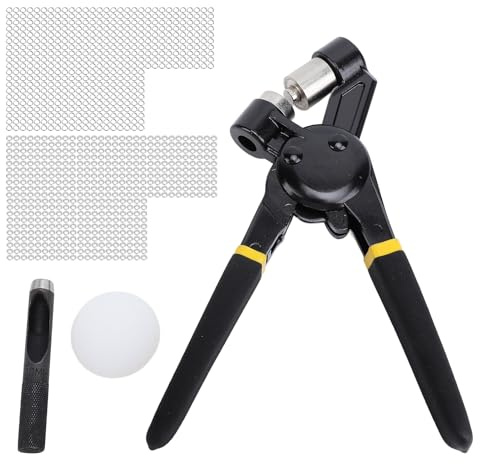 Pinza a pressione manuale per bottoni automatici, strumento portatile per bottoni a pressione in metallo, diametro di punzonatura di 10 mm con 500 set di accessori per occhielli,