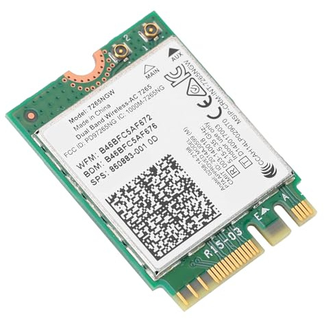 RASTKY Tarjeta de Red Inalámbrica de Doble Banda de 2,4 GHz/5 GHz 7265NGW 7265AC 4,0 802.11a/b/g/n/AC Adaptador para Ordenador Portátil para / 10/8.1