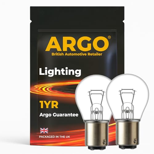 Argo 380 Bay15d P21/5w Bulbs 12v Clear Stop Tail Brake Light Bulbs (Two Pins Dual Filament) 380 Bulb P21/5w Bulb Rear Stop And Tail Light Bulbs - Pack of 2