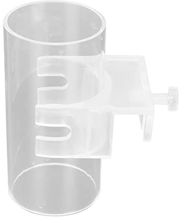 Generic Aquarium Fish Food Feeder Tube Adjustable Transparent Acrylic Floating Food Dish for Fish Tank Wall Mounted Training Equipment for Lovers