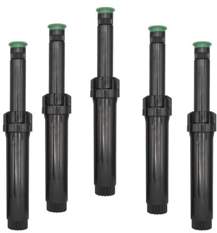 Terra Ricambi 5x Irrigatore statico pop-up S020 PRO 1/2 - Regolabile 360° - Gittata 2,8m - Corpo 15cm - Alzata 10cm - Modello 8a
