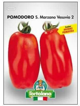 Sementi orticole di qualità l'ortolano in busta termosaldata (160 varietà) (POMODORO S.MARZANO 2)