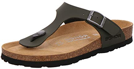 Rohde Riesa Damen Zehentrenner Schuhe 5628 61 Olive, Schuhgröße:37 EU