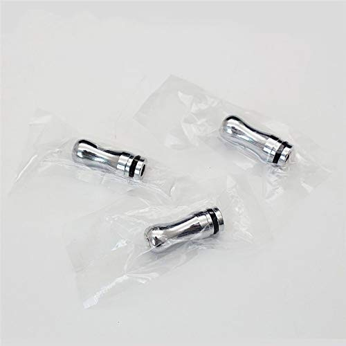10 Piezas de Acero Inoxidable Vape 510 Boquilla de Punta de Goteo para Cigarrillo electrónico RTA atomizador 510 Hilo como iJust S Tank Sin Tabaco ni nicotina (Color : Silver)
