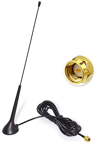 Eightwood DAB DAB+ Antenne Autoradio SMA Antenne (KFZ Magnetfußantenne) mit Antenne Extension Kabel RG174 300cm für Digitalradio Empfang Blaupunkt Beat TechniSat Pioneer Alpine MEHRWEG