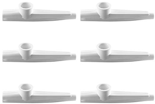 Tiger KAZ7 Kazoo Instrumente, Kunststoff, Weiß, 6 Stück