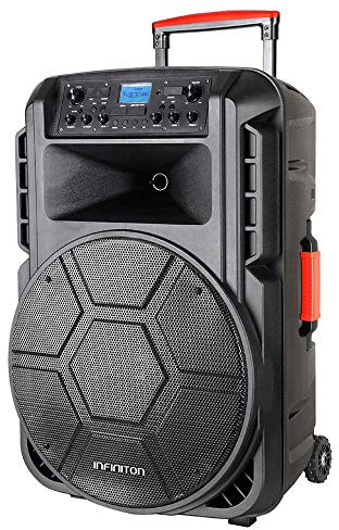 ALTAVOZ MULTIMEDIA K310 CON SUBWOFER PORTATIL INFINITON (Bluetooth, Microfono, USB, Radio FM, Control remoto, BATERIA INCLUIDA) 300W