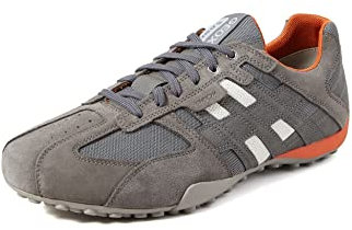 Geox Herren Uomo Snake Sneakers, Lt Grey Anthracite, 43 EU