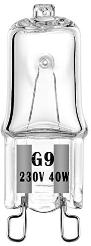 EKSAVE Lot de 4 Ampoule halogène G9 Pour Four Oven 40W 230V Ampoule à Tolérance de 300°C