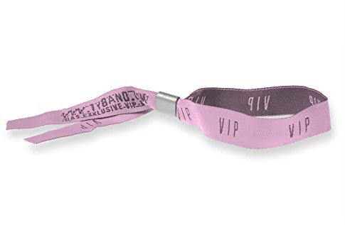 Kandinsky 50 Stück VIP Premium Festival-Bändchen aus Stoff (Rosa)