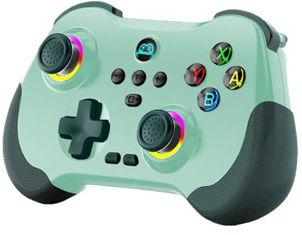 Joso Wireless Gaming Controller für Hall Effekt Triggers Hall Links und rechts Wippe, Gamepad für ipad/iPhone Android/PC/Switch/Streaming auf Xbox/PS3/PS4, Bluetooth, Taschengröße