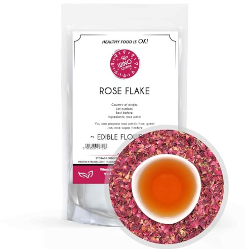 Winoszarnia Getrocknete Rosenblüten 1kg | XXL Großpackung Essbare Blütenblätter | Premium-Qualität | Ideal für Tee, Kosmetik & Dekoration | Aromatisch & Wiederverschließbar