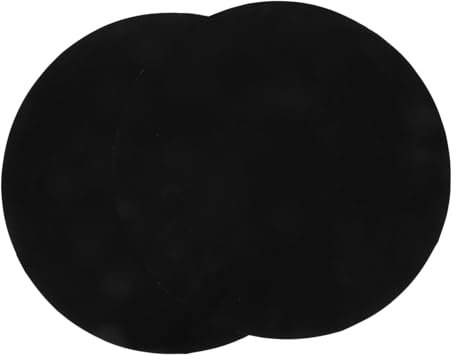 CIYODO Tapis de Cuisson Rond pour Barbecue, Lot de 2, Noir, 40x40cm