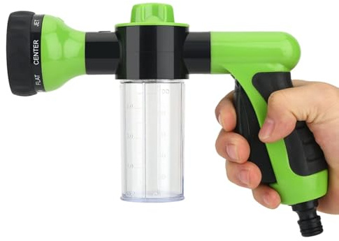 Beufee Pistola de Espuma para Lavado de Autos, pulverizador de Espuma de jabón para Autos Pulverizador de Lavado de Autos con Espuma Pistola de Agua de Espuma de Alta presión 6 m (Green)