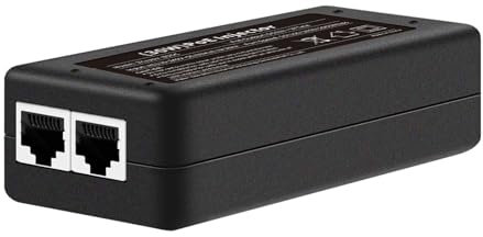 Ztyuav Iniettore PoE+ 2.5G 30W Non-PoE to PoE Adapter con 2 porte RJ-45 - 100/1000/2500Mbps, IEEE 802.3af/at Compliant, Plug & Play, distanza fino a 100 m, ideale per telefoni IP, telecamere IP