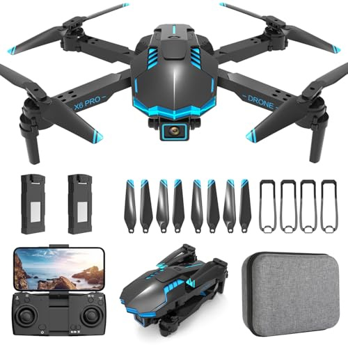 Drone con Telecamera 1080P Pieghevole Drone RC Quadcopter Telecomandati Droni per Principianti e Bambini/Adulti, Giocattoli Regalo per Ragazzo e Uomo