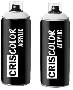 pcmoviles Pintura Spray Multicolor Profesional 400ml Adecuado Metal Madera y Plástico - Color ACRYLIC BLANCO MATE RAL 9010 400ML (Paquete de 2)