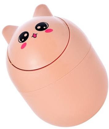 BESPORTBLE Cestino Scrivania Piccolo con Coperchio Ribaltabile Contenitore Decorativo e Multiuso per Ufficio e Casa Bidone Desktop Versatile e Adorabile per Organizzazione e Rifiuti