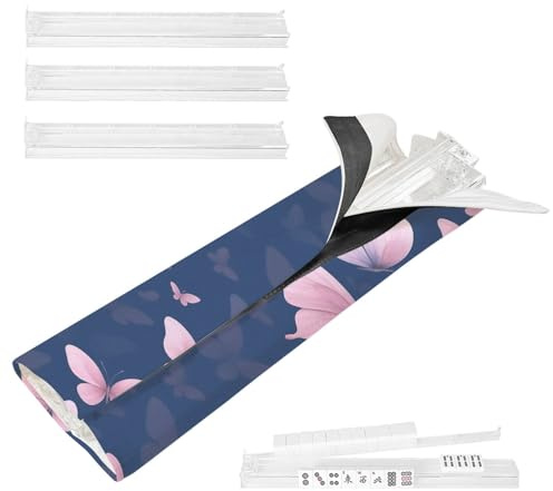 Mahjong Racks with Pushers Butterflies are pink blue lilac delicate wings splashes paint Hand Acrylic All-in-One Tile Rack & Pusher with Storage Bag American Mahjong Tile Set Accessories Set of 4