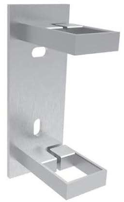 Sellon24 Anclaje de poste de acero inoxidable V2A AISI 304 pulido 40 x 40 mm lateral rectangular fijación barandilla