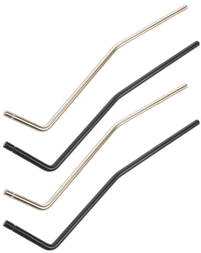 Veemoon 4 Pièces Barres pour Guitare Électrique Bras de Tremolo Métallique Compatible Système Trémolo Remplacement Facile pour Contrôle Performance Scénique