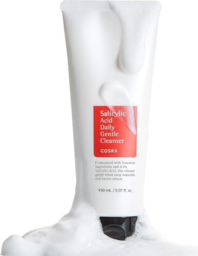 COSRX Salicylic Acid Daily Gentle Cleanser 150ml, Deep Pore Cleansing Face Wash with 0.5% BHA, Exfoliating Korean Skincare for Blackheads & Excess Sebum Control