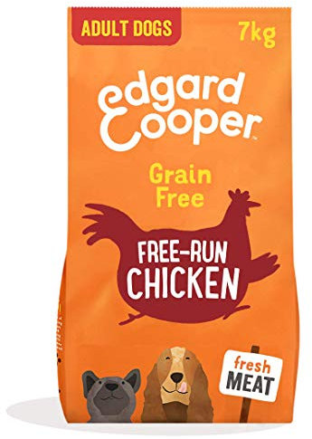 Edgard & Cooper Frisches Freilandhuhn-Trockenfutter für ausgewachsene Hunde, getreidefrei, voll mit frischem Fleisch