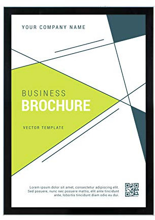 DISPLAY SALES Magnet-Posterrahmen DIN A2 aus Aluminium mit schwarzem Passepartout | eleganter Plakatrahmen für Hoch-/Querformat