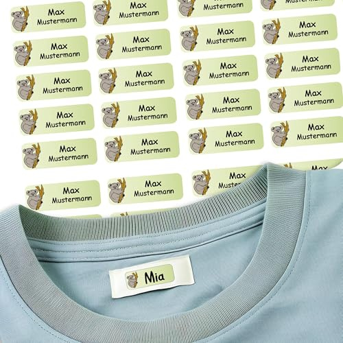 Kleidungsaufkleber Koala Namensaufkleber waschbar 37 Stück Schule Kita | Waschbare Namensetiketten für Kleidung Waschlabel Brotdose Trinkflasche Hefte Stifte Schule Kita Kindergarten Alltag