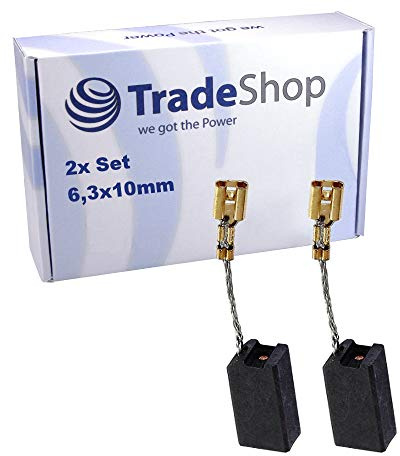 2x Kohlebürsten für Hilti TE 15-C, TE 25-S, TE 35-C, TE 14, TE 15, TE 24, TE 25, TE 104 ersetzt 76594 / Motorkohlen Kohlestifte 6,3x10mm