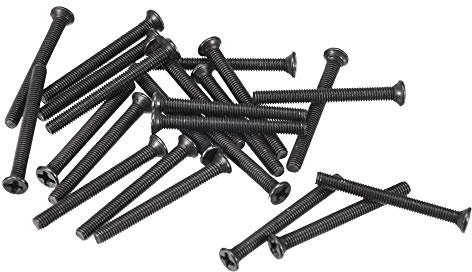 sourcing map M3 x 30mm Phillips Screw Fastener Black for Laptop PC TV Fan Switch 50pcs