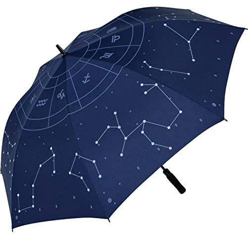 iX-brella Parapluie Thunderstorm, Signes du zodiaque, Golfschirm Automatik, Parapluie de golf XXL