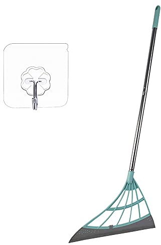 Multifunzione Magic Broom Wipe Squeeze Mop in silicone: spazzatrice leggera per tappeti, spazzatrice 4 in 1, spatola/scopa/raccoglitore di capelli/detergente per pavimenti (verde)