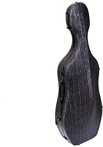 HDYNUZ 4/4 Cello-Koffer, Leichter Super-Carbon-Faser-Cello-Koffer, Hartschalenkoffer, leicht, 3,7 kg (Color : Black)