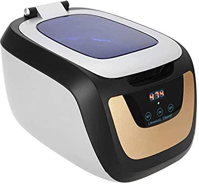 Limpiador ultrasónico eléctrico de joyas, mini máquina limpiadora de ultrasonido con pantalla táctil, con ajuste de cinco engranajes, para limpiar dientes, diamante, oro, plata, anillo, relo