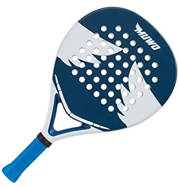 MUWO Sevilla Toledo Salamanca Bilbao Padelschläger für Padel-Tennis. Mit ultraweichem Eva-Kern, Fiberglas Rahmen und Einer Tragetasche, für Anfänger und erfahrene Spieler geeignet