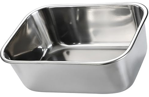BESTonZON Cubo Cuadrado De Acero Inoxidable Plato De Comida Para Barbacoa Plato De Cocina Para Para Aperitivos