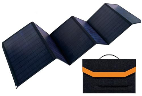 Chargeur de téléphone solaire portable 60 W avec double sortie USB 5 V/4 A, générateur de centrale électrique portable, chargeur solaire, banque d'énergie solaire for la survie en randonnée en plein a