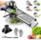 HEVOL Mandolino, Affettaverdure con Lama in Acciaio Inox, Affettatrice per Cetrioli Regolabile con 1 Guanti Antitaglio e 1 Spazzola per La Pulizia, Affettatrice da Cucina per Frutta e Verdura