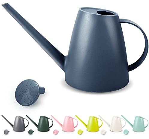 Watering Can for Indoor Plants, Small Watering Cans for House Plant Garden Flower, Long Spout Water Can for Outdoor Watering Plants 1. 8L 1/2 Gallon (Blue)