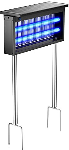 9600MA Solar UV Fly Killer Trampa para Moscas 2 en 1 de Alto Rendimiento Multifuncional para Interiores y Exteriores, Bug Zapper IPX4 Lámpara antimosquitos Impermeable de Alto Grado para Mosquitos AV