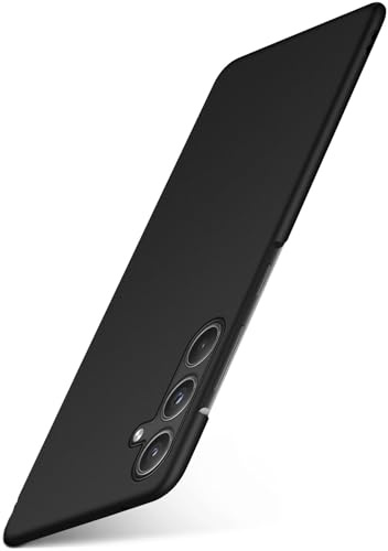 moex für Samsung Galaxy A55 5G Hülle Ultra Dünn, Schutzhülle mit erhöhtem Kameraschutz, Slim Cover Hardcase Backcover, Dünnste Handyhülle Minimalistisch Alpha Case, Matt Schwarz